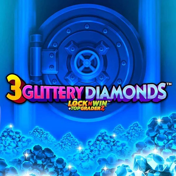 Logo of 3 Glittery Diamonds from PearFiction Studios at Davinci Gold Casino