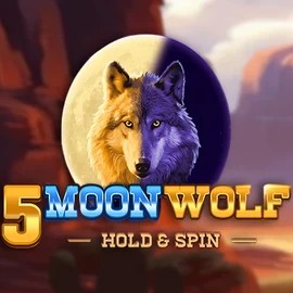 Logo of 5 Moon Wolf from Apparat Gaming at Davinci Gold Casino