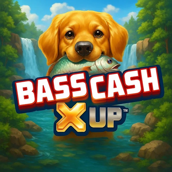 Bass Cash X UP logo by Alchemy Gaming at Davinci Gold CasinoBass Cash X UP
