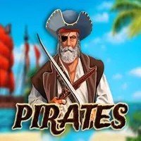 Pirates slot logo by Fazi at Davinci Gold CasinoPirates