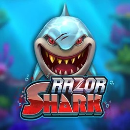 Logo of Razor Shark from Push Gaming at Davinci Gold Casino